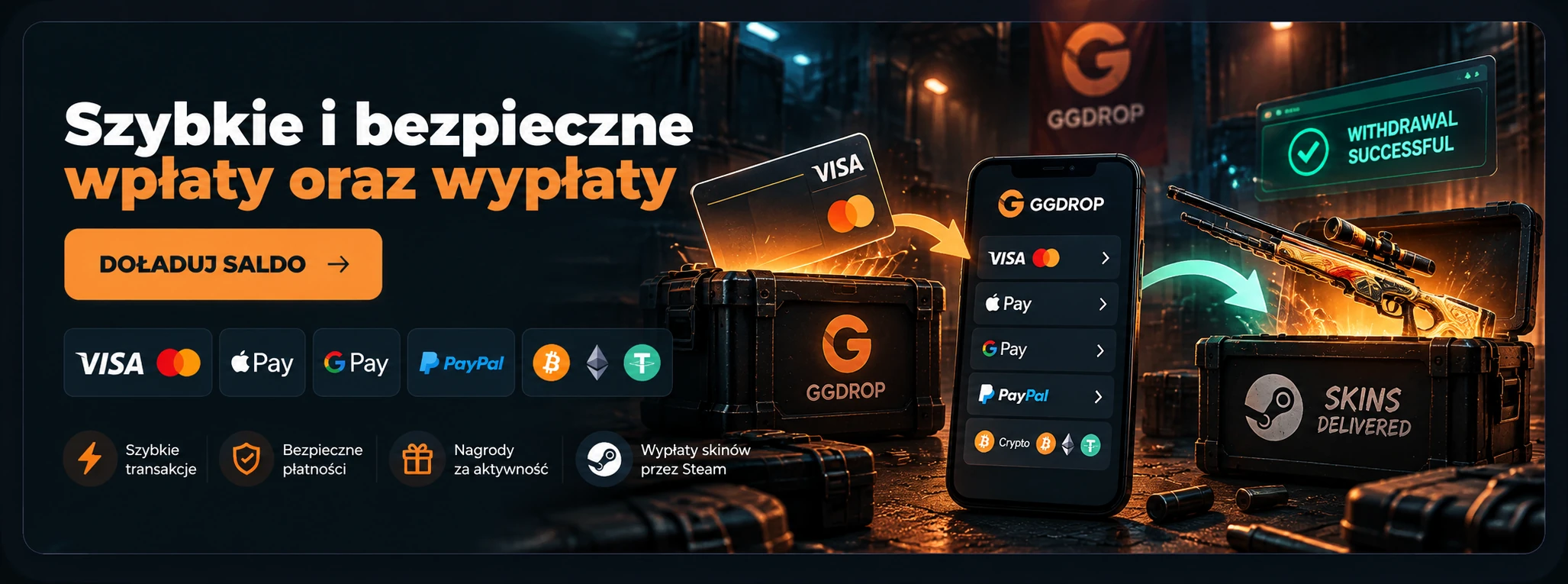 GGDrop — wpłaty, wypłaty i nagrody